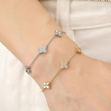 Zircon Flower Adjustable Bracelet - Party Wedding Accessory