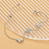 Zircon Flower Adjustable Bracelet - Party Wedding Accessory