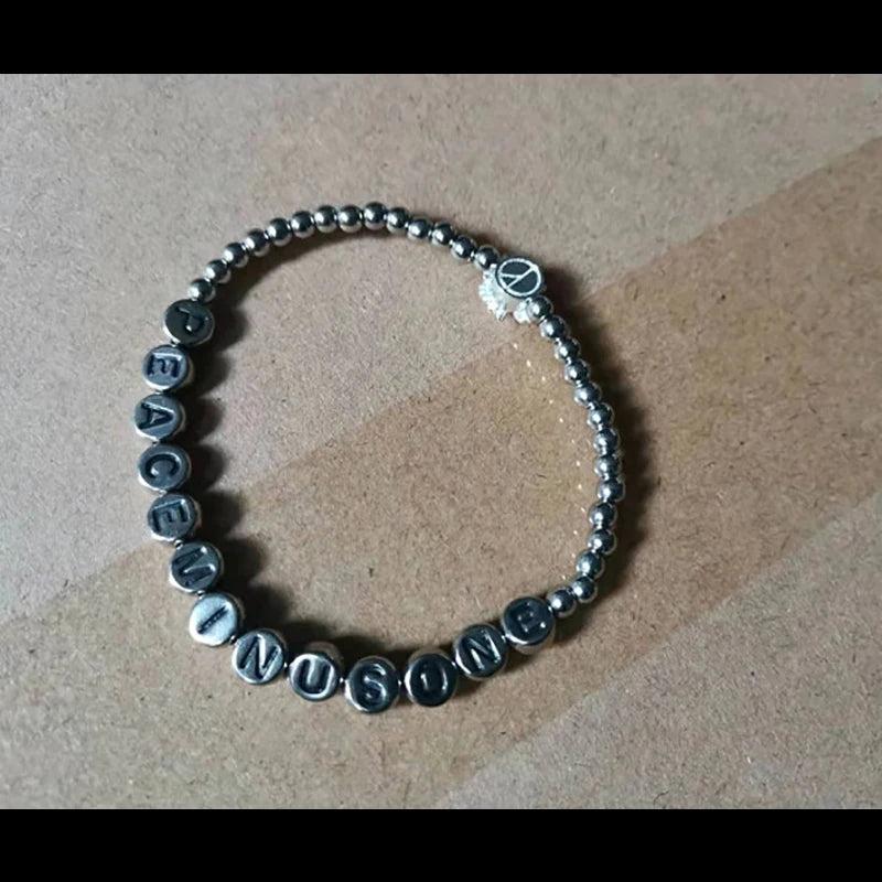 KPOP G-DRAGON PEACEMINUSONE Silver Daisy Bracelet Unisex Jewelry