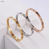 Rose Bangles Stainless Steel Minimalist Jewelry No Fade