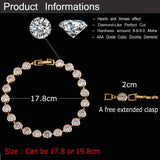 Purple Crystal CZ Chain Link Bracelet with Clasp