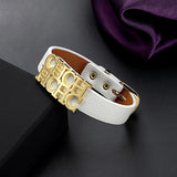 Stainless Steel Leather Bracelet Letter Name Bracelets&Bangles for Women