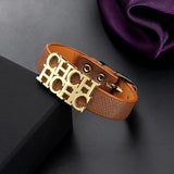 Stainless Steel Leather Bracelet Letter Name Bracelets&Bangles for Women