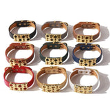 Stainless Steel Leather Bracelet Letter Name Bracelets&Bangles for Women