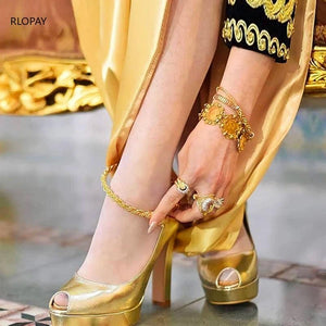 Arabic Charm Bracelet Bangle Snake Arm Bangles Bridal Anklet Jewelry