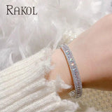 Cubic Zircon Wedding Bangles for Women Bridal Jewelry