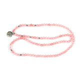 Pink Beads Buddhist Meditation 6mm 108 Natural Stone Bracelet