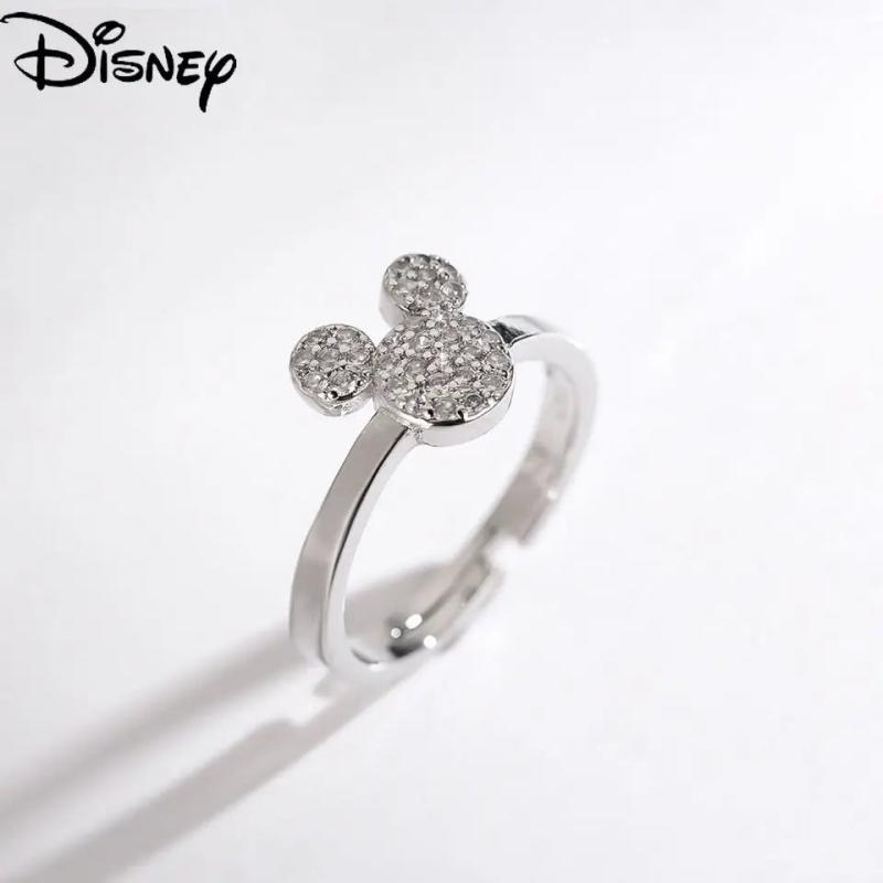 Zircon Mickey Silver Ring for Women