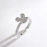 Zircon Mickey Silver Ring for Women