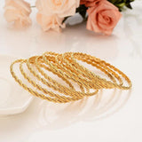 8pcs Dubai Bangles for Women Simple Love Bangle pulseiras Arab girls