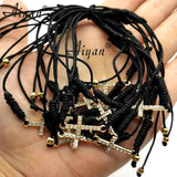 12Pcs Religious Crucifix Screw Bracelets, Pray for Friendship, Unisex