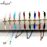 12Pcs Religious Crucifix Screw Bracelets, Pray for Friendship, Unisex