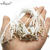 12Pcs Religious Crucifix Screw Bracelets, Pray for Friendship, Unisex