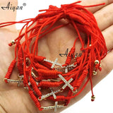 12Pcs Religious Crucifix Screw Bracelets, Pray for Friendship, Unisex