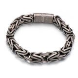 Men Stainless Steel Linking Chain Bracelet GoldBlack Punk Jewelry