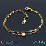 Women Silver Zircon Bracelet Gift