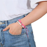 Soft Clay Disc Bead Bracelet Set Boho Rope Bracelets for Women