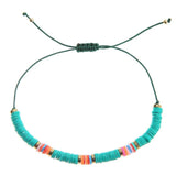 Soft Clay Disc Bead Bracelet Set Boho Rope Bracelets for Women
