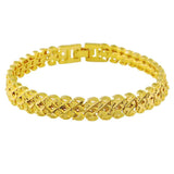 24K Wave Plated Bracelet 10 MM for Men & Women