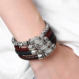 Vintage Leather Chain Bracelet for Men and Women