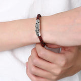 Vintage Leather Chain Bracelet for Men and Women