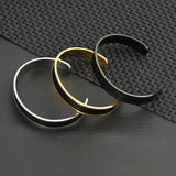 Men Leather Bracelet Stainless Steel Cuff Bangle Gift for Boyfriend Husband