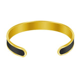 Men Leather Bracelet Stainless Steel Cuff Bangle Gift for Boyfriend Husband
