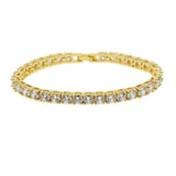 Hip Hop Iced Out CZ Tennis Bracelet 5mm Single Row Bling Wedding Jewelry