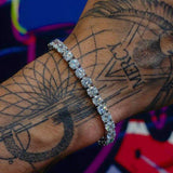 Hip Hop Iced Out CZ Tennis Bracelet 5mm Single Row Bling Wedding Jewelry