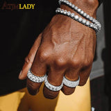 Hip Hop Iced Out CZ Tennis Bracelet 5mm Single Row Bling Wedding Jewelry