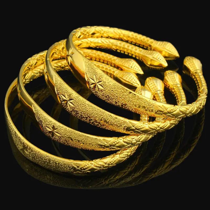 Women Dubai Bangle 24K Bracelet Bangle African Arabic Ethiopian Bride
