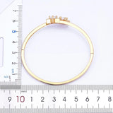 European Charm Star Plated Zircon Bracelet Bangle for Women