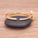 European Charm Star Plated Zircon Bracelet Bangle for Women