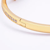 European Charm Star Plated Zircon Bracelet Bangle for Women