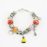 European Pan Anime Princess Bracelet Flower Beads Bangles