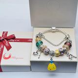 European Pan Anime Princess Bracelet Flower Beads Bangles