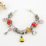 European Pan Anime Princess Bracelet Flower Beads Bangles
