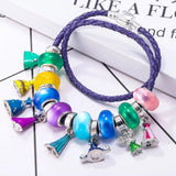European Pan Anime Princess Bracelet Flower Beads Bangles