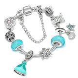 European Pan Anime Princess Bracelet Flower Beads Bangles