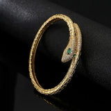 Punk Snake Bracelet with Rhinestones