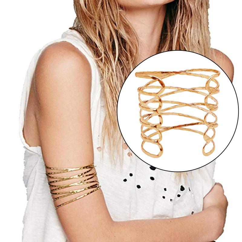 Punk Double Cross Arm Bracelet for Women