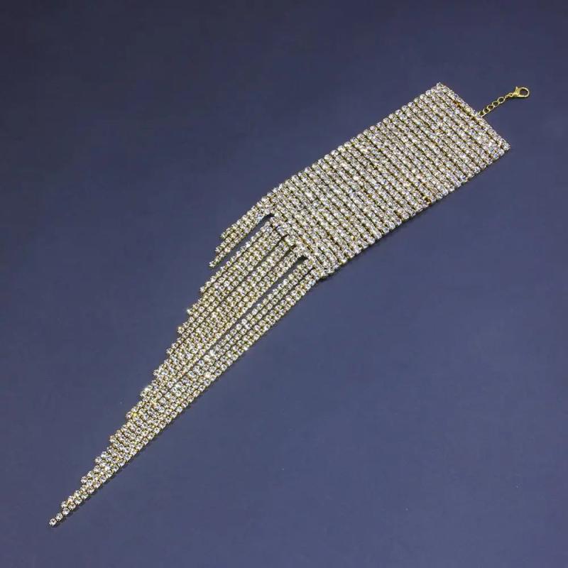 Bohemian Rhinestone Tassel Bracelet Chain Jewelry for Women