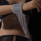 Bohemian Rhinestone Tassel Bracelet Chain Jewelry for Women