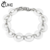 Smooth Ceramic Bracelet Female Hollow Round Bangle
