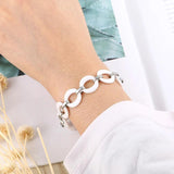 Smooth Ceramic Bracelet Female Hollow Round Bangle