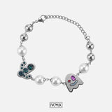 Hip Hop Ghost Cactus Pearl Bracelet Punk Stainless Steel Funny Bracelet