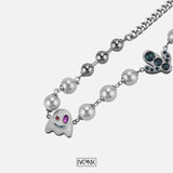 Hip Hop Ghost Cactus Pearl Bracelet Punk Stainless Steel Funny Bracelet