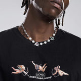 Hip Hop Ghost Cactus Pearl Bracelet Punk Stainless Steel Funny Bracelet