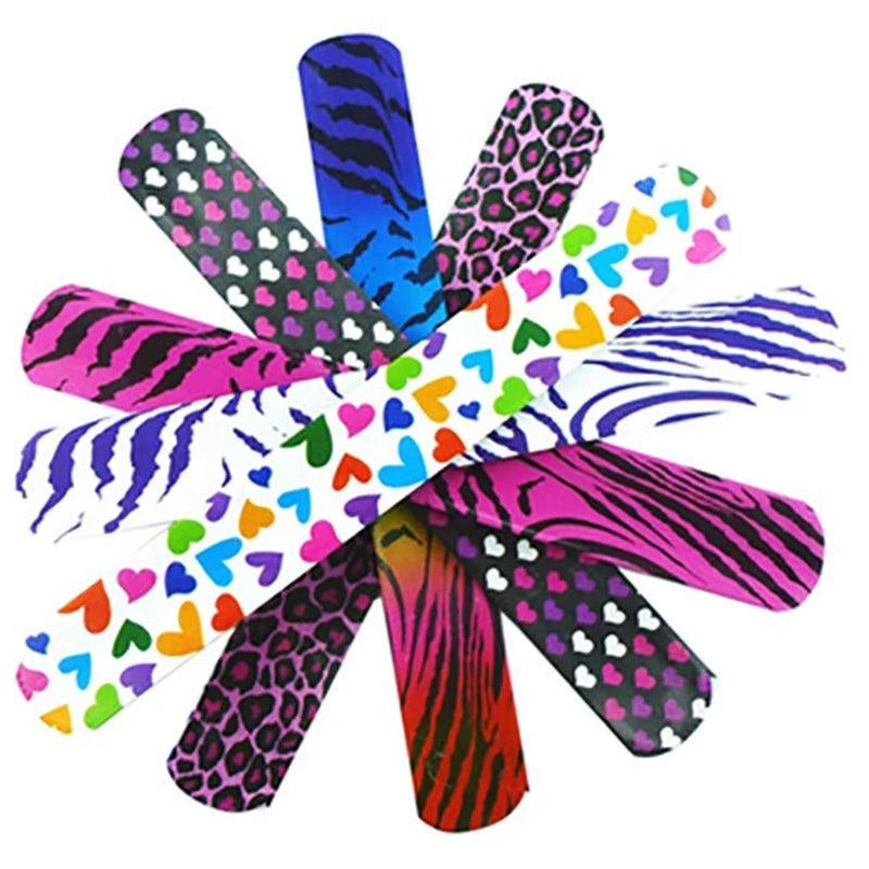 Animal/Heart Print Slap Bracelets Party Wrist Strap (Pack of 25)