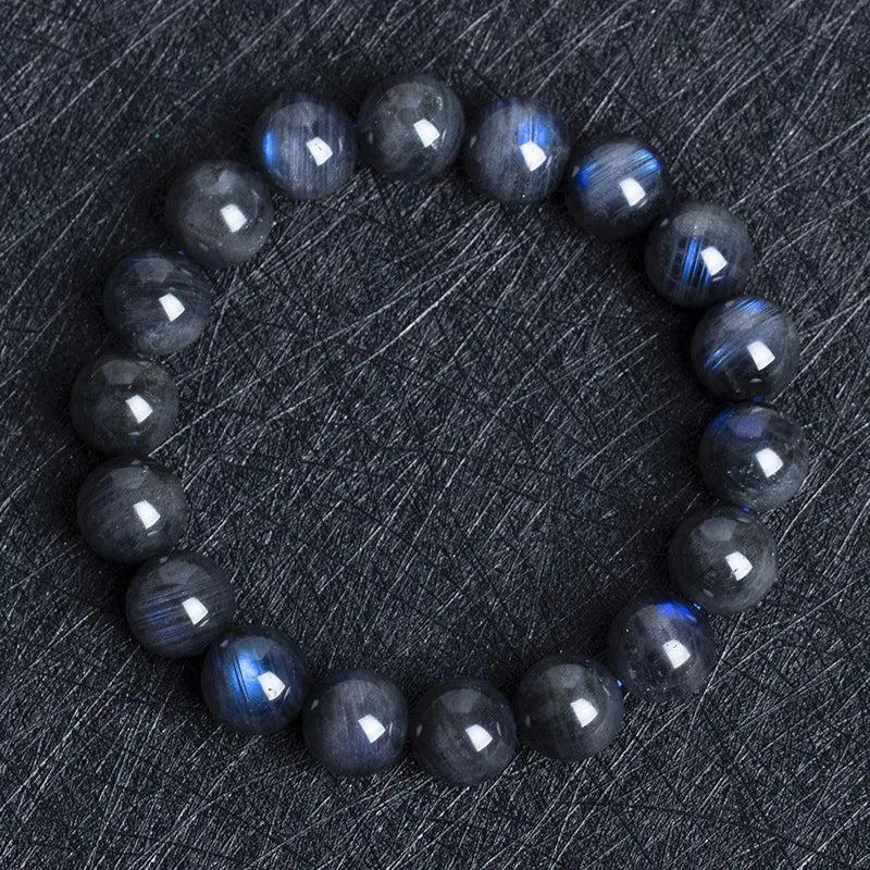 Moonstone Labradorite Beads Stretch Bracelet for Men